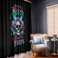 Butterfly Skull Window Curtain Yes I'm Bitch But Not Your - Wonder Print Shop