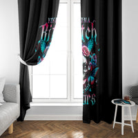 Butterfly Skull Window Curtain Yes I'm Bitch But Not Your - Wonder Print Shop