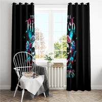 Butterfly Skull Window Curtain Yes I'm Bitch But Not Your - Wonder Print Shop