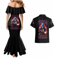 Soldier Skull Couples Matching Mermaid Dress and Hawaiian Shirt Your First Mistake Was Thinking I Was One Of The Sheep - Wonder Print Shop