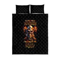 Fire Gun Skull Quilt Bed Set Your First Mistake Was Thinking I Was One Of The Sheep - Wonder Print Shop