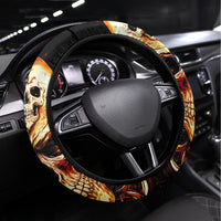 Fire Gun Skull Steering Wheel Cover Your First Mistake Was Thinking I Was One Of The Sheep - Wonder Print Shop
