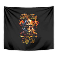 Fire Gun Skull Tapestry Your First Mistake Was Thinking I Was One Of The Sheep - Wonder Print Shop