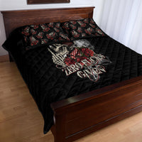 Girl Skull Quilt Bed Set Zero Fucking Given - Wonder Print Shop
