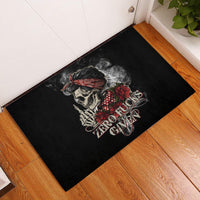 Girl Skull Rubber Doormat Zero Fucking Given - Wonder Print Shop