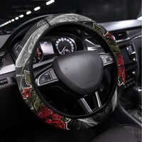 Girl Skull Steering Wheel Cover Zero Fucking Given - Wonder Print Shop