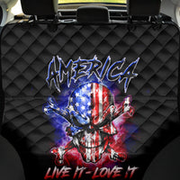 American Skull Back Car Seat Cover American Live It Love It Or Get The Hell Out - Wonder Print Shop