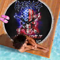 American Skull Beach Blanket American Live It Love It Or Get The Hell Out - Wonder Print Shop