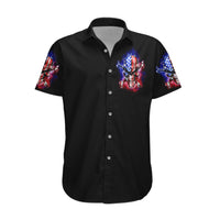 American Skull Hawaiian Shirt American Live It Love It Or Get The Hell Out - Wonder Print Shop