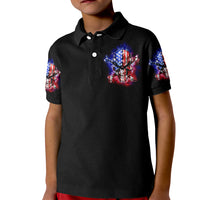 American Skull Kid Polo Shirt American Live It Love It Or Get The Hell Out - Wonder Print Shop