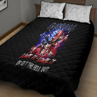 American Skull Quilt Bed Set American Live It Love It Or Get The Hell Out - Wonder Print Shop