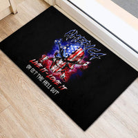 American Skull Rubber Doormat American Live It Love It Or Get The Hell Out - Wonder Print Shop