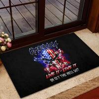 American Skull Rubber Doormat American Live It Love It Or Get The Hell Out - Wonder Print Shop
