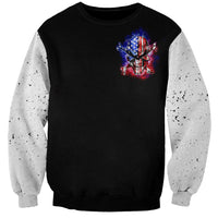 American Skull Sweatshirt American Live It Love It Or Get The Hell Out - Wonder Print Shop
