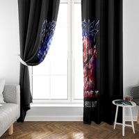 American Skull Window Curtain American Live It Love It Or Get The Hell Out - Wonder Print Shop