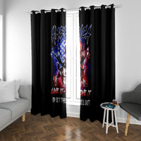 American Skull Window Curtain American Live It Love It Or Get The Hell Out - Wonder Print Shop