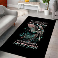 Angel Skull Area Rug She Whispered Back Iam The Storm - Wonder Print Shop