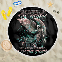 Angel Skull Beach Blanket She Whispered Back Iam The Storm - Wonder Print Shop