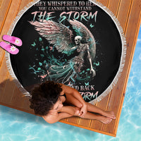 Angel Skull Beach Blanket She Whispered Back Iam The Storm - Wonder Print Shop
