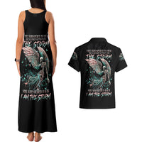 Angel Skull Couples Matching Tank Maxi Dress and Hawaiian Shirt She Whispered Back Iam The Storm - Wonder Print Shop