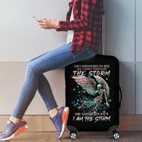 Angel Skull Luggage Cover She Whispered Back Iam The Storm - Wonder Print Shop