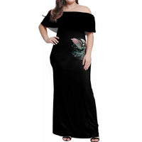 Angel Skull Off Shoulder Maxi Dress She Whispered Back Iam The Storm - Wonder Print Shop