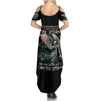 Angel Skull Summer Maxi Dress She Whispered Back Iam The Storm - Wonder Print Shop