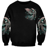 Angel Skull Sweatshirt She Whispered Back Iam The Storm - Wonder Print Shop