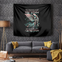 Angel Skull Tapestry She Whispered Back Iam The Storm - Wonder Print Shop