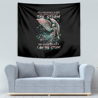 Angel Skull Tapestry She Whispered Back Iam The Storm - Wonder Print Shop