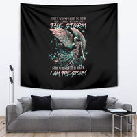 Angel Skull Tapestry She Whispered Back Iam The Storm - Wonder Print Shop
