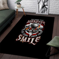 Satan Skull Area Rug Become The Monster And Show Your True Smile - Wonder Print Shop