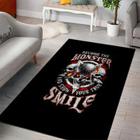 Satan Skull Area Rug Become The Monster And Show Your True Smile - Wonder Print Shop