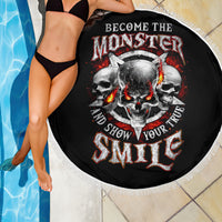 Satan Skull Beach Blanket Become The Monster And Show Your True Smile - Wonder Print Shop