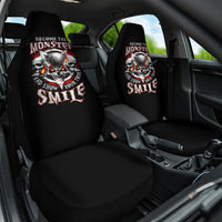 Satan Skull Car Seat Cover Become The Monster And Show Your True Smile - Wonder Print Shop
