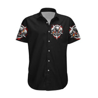Satan Skull Hawaiian Shirt Become The Monster And Show Your True Smile - Wonder Print Shop