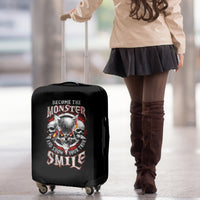 Satan Skull Luggage Cover Become The Monster And Show Your True Smile - Wonder Print Shop