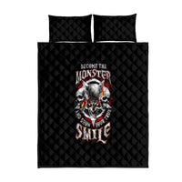 Satan Skull Quilt Bed Set Become The Monster And Show Your True Smile - Wonder Print Shop