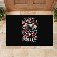 Satan Skull Rubber Doormat Become The Monster And Show Your True Smile - Wonder Print Shop