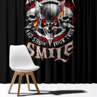 Satan Skull Window Curtain Become The Monster And Show Your True Smile - Wonder Print Shop