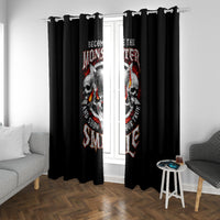 Satan Skull Window Curtain Become The Monster And Show Your True Smile - Wonder Print Shop