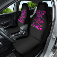 Flower Skull Car Seat Cover Can You See The Fuck You In My Smile - Wonder Print Shop