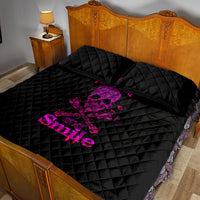 Flower Skull Quilt Bed Set Can You See The Fuck You In My Smile - Wonder Print Shop