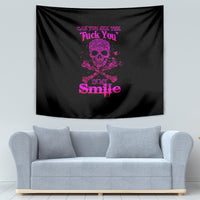 Flower Skull Tapestry Can You See The Fuck You In My Smile - Wonder Print Shop
