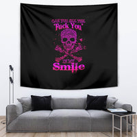 Flower Skull Tapestry Can You See The Fuck You In My Smile - Wonder Print Shop