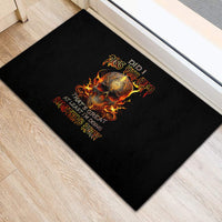 Fire Skull Rubber Doormat Did I Piss You Off That's Great At Least I'm Doing Something Right - Wonder Print Shop