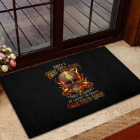 Fire Skull Rubber Doormat Did I Piss You Off That's Great At Least I'm Doing Something Right - Wonder Print Shop