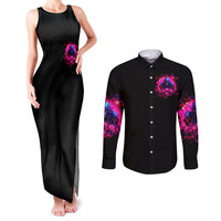 Rose Skull Couples Matching Tank Maxi Dress and Long Sleeve Button Shirt I Have 3 Sides And You Never Want To See - Wonder Print Shop
