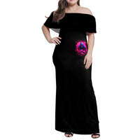 Rose Skull Family Matching Off Shoulder Maxi Dress and Hawaiian Shirt I Have 3 Sides And You Never Want To See - Wonder Print Shop