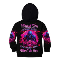 Rose Skull Kid Hoodie I Have 3 Sides And You Never Want To See - Wonder Print Shop
